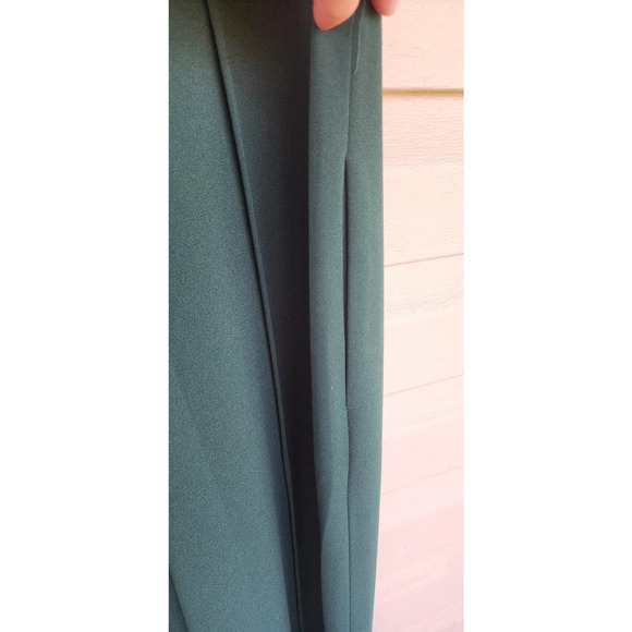 NWOT NEW Badgley Mischka Platinum Emerald Green Wide Leg Jumpsuit Size 4 - Picture 13 of 16